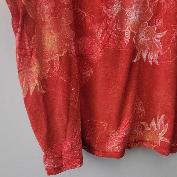 Saddlebred Orange and White Hawaiian Polo Shirt - Picture 4 of 13